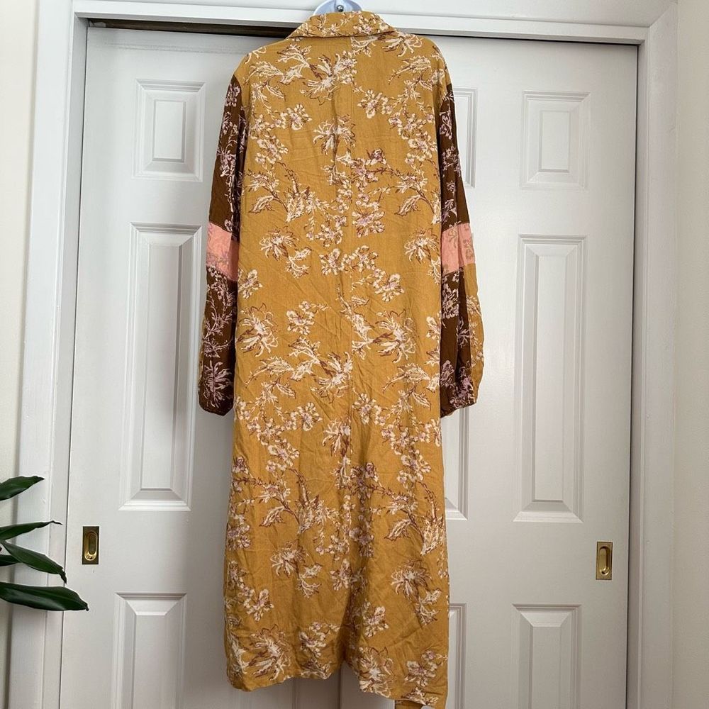 Sabrina Bohemian Duster Jacket Mustard Floral - Picture 8 of 9